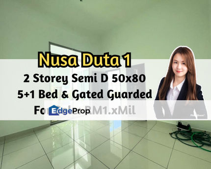 Nusa Duta 1, 2 Storey Semi D 50x80, Gated Guarded, 5 plus 1 Bedroom, Johor, Johor Bahru