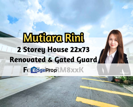 Mutiara Rini, 2 Storey House 22x73, Renovated, Gated Guarded, 4 Bed, Johor, Skudai