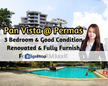 Pan Vista @ Permas Jaya, Renovated, Fully Furnished, Good Condition, Johor, Permas Jaya/Senibong