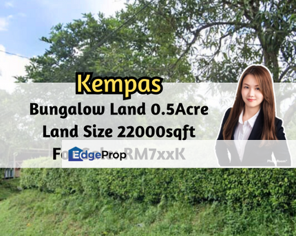 Kempas, Bungalow Land, L/S 22000sqft, L/A 0.5acre, Jalan Denai, Johor, Johor Bahru