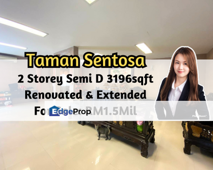 Taman Sentosa, 2 Storey Semi D, Renovated & Extended, Good Condition, Johor, Johor Bahru