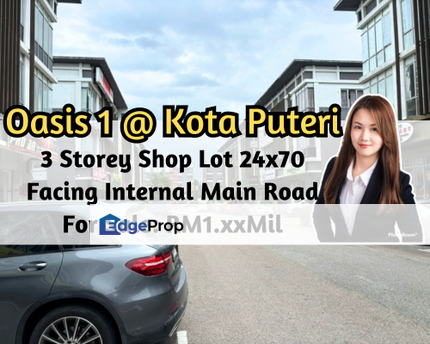 Oasis 1 @ Taman Kota Puteri, 3 Storey Shop Lot 24x70, ROI 4.5%, Johor, Masai