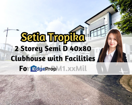 Setia Tropika, Setia Tropika, Johor, 2 Storey Semi D 40x80, Clubhouse with facilities, Gated Guarded, Johor, Setia Tropika