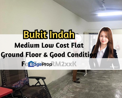 Bukit Indah 2, Bukit Indah, Johor, Medium Low Cost Flat, Ground Floor, Good Condition, 3 Bed, Johor, Bukit Indah