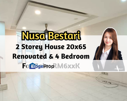 Taman Nusa Bestari, Skudai, Johor, 2 Storey House 20x65, Renovated, 4 Bedroom 3 Bathroom, Johor, Skudai