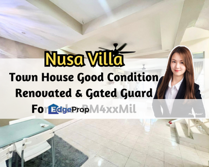 Nusa Villa Townhouse, Iskandar Puteri (Nusajaya), Johor, Town House, Renovated Unit, Gated Guarded, Johor, Nusajaya