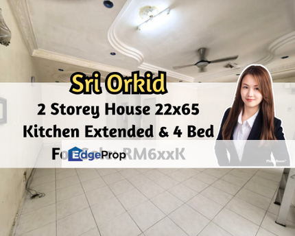 Taman Sri Orkid, Skudai, Johor, 2 Storey House 22x65, Renovated, Kitchen Extended, 4 Bedroom, Johor, Skudai