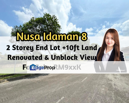 Nusa Idaman, Iskandar Puteri (Nusajaya), Johor, 2 Storey End Lot with 10ft Land, Unblock View, Renovated, Johor, Nusajaya