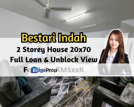 Taman Bestari Indah, Ulu Tiram, Johor, 2 Storey House, Full Loan, Unblock View, Kitchen Extended, Johor, Ulu Tiram