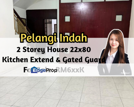 Taman Pelangi Indah, Ulu Tiram, Johor, 2 Storey House 22x80, Kitchen Extended, Gated Guarded, Johor, Ulu Tiram