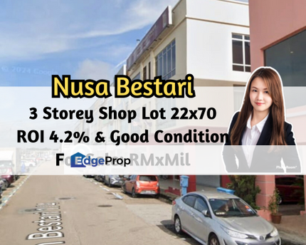 Taman Nusa Bestari, Skudai, Iskandar Puteri, Johor, 3 Storey Shop Lot 22x70, ROI 4.2%, Good Condition, Johor, 