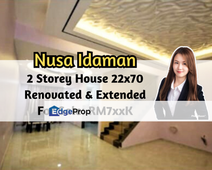 Taman Nusa Idaman, Iskandar Puteri, Johor, 2 Storey House 22x70, Renovated & Extended, Gated Guarded, Johor, 