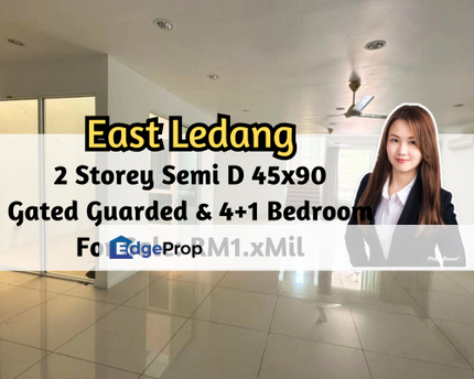 East Ledang, Iskandar Puteri (Nusajaya), Johor, 2 Storey Semi D 45x90, Gated Guarded, 4 plus 1 Bedroom, Johor, Nusajaya