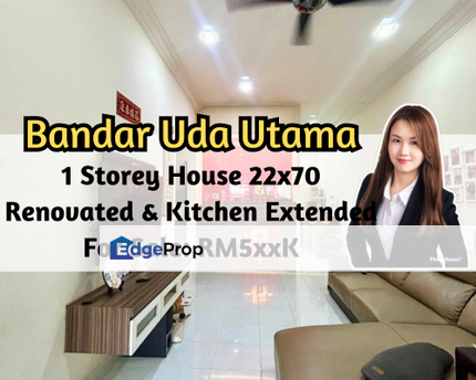 Bandar Uda Utama, Skudai, Johor, 1 Storey House 22x70, Renovated, Kitchen Extended, Johor, Skudai