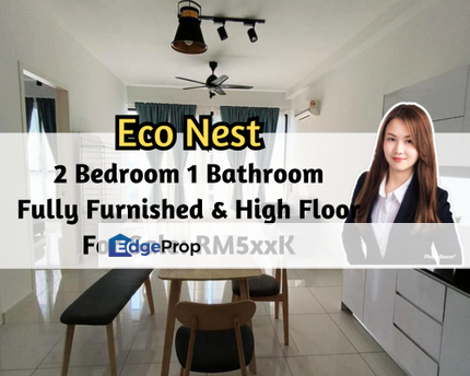 Eco Nest @ Eco Botanic, Iskandar Puteri (Nusajaya), Johor, 2 Bedroom 1 Bathroom, Fully Furnished, High Floor, Johor, Nusajaya