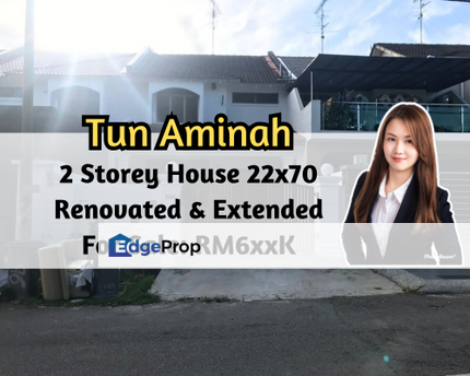 Taman Ungku Tun Aminah, Skudai, Johor, 2 Storey House 22x70, Renovated & Extended, 4 Bedroom, Johor, Skudai