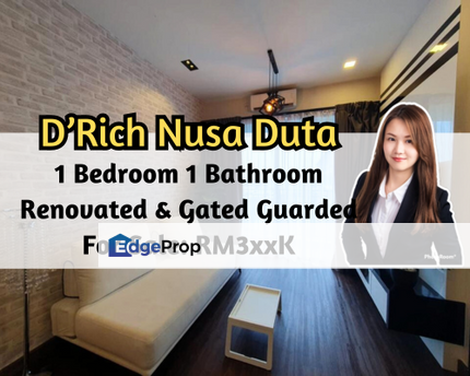 D'Rich Executive Suite @ Nusa Duta, Renovated, Gated Guarded, 1 Bedroom 1 Bathroom, Johor, Johor Bahru