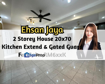 Ehsan Jaya, 2 Storey House 20x70, Kitchen Extended, Gated Guarded, Johor, Johor Bahru