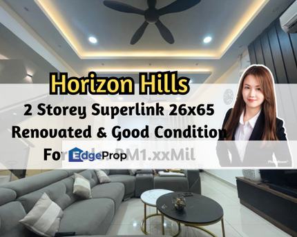 Horizon Hills The Green, Iskandar Puteri, Johor, 2 Storey Superlink 26x65, Renovated, Perfect Condition, Johor, 