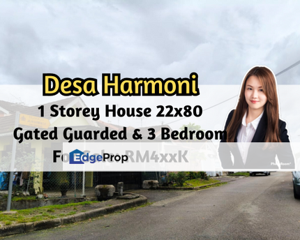 Taman Desa Harmoni, Masai, Johor, 1 Storey House 22x80, Gated Guarded, 3 Bedroom, Johor, Masai
