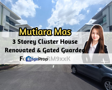 Opal @ Mutiara Mas, Skudai, Johor, 3 Storey Cluster with 10ft Land, Gated Guarded, Johor, Skudai