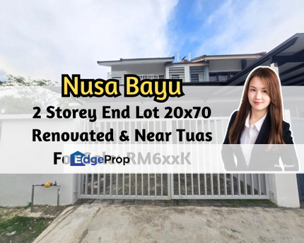 Taman Nusa Bayu, Iskandar Puteri (Nusajaya), Johor, 2 Storey End Lot, Near Tuas, Renovated, 4 Bedroom, Johor, Nusajaya