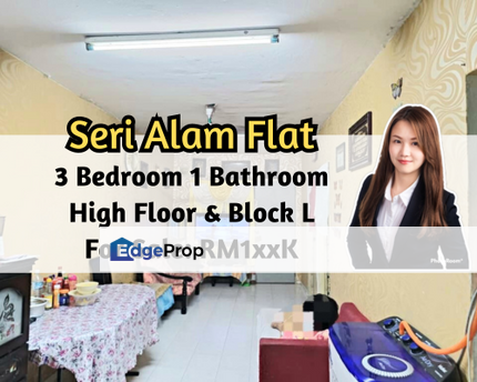 Flat Tasek 64, Bandar Baru Seri Alam, Masai, Johor, 3 Bedroom 1 Bathroom, High Floor, Block L, Johor, Masai