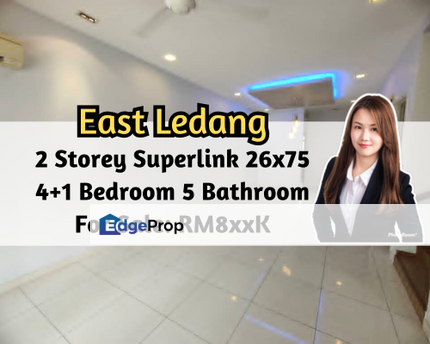 East Ledang, Iskandar Puteri (Nusajaya), Johor, 2 Storey Superlink House 26x75, 4 plus 1 Bedroom 5 Bathroom, Johor, Nusajaya