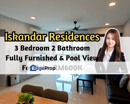 Iskandar Residences Medini, Iskandar Puteri (Nusajaya), Johor, Fully Furnished, Pool View, 3 Bedroom, Johor, Nusajaya