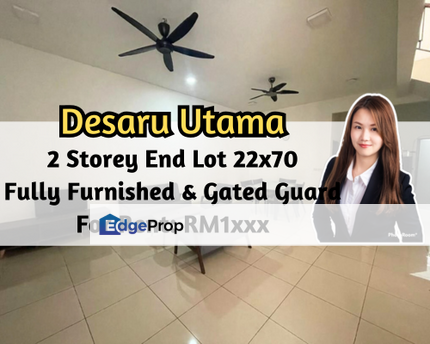 Taman Desaru Utama, Kota Tinggi, Johor, 2 Storey End Lot 22x70, Fully Furnished, Gated Guarded, Johor, Kota Tinggi