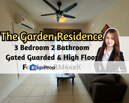 The Garden Residences, Skudai, Johor, 3 Bedroom 2 Bathroom, Gated Guarded, High Floor, Johor, Skudai