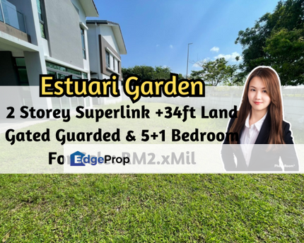 Estuari Gardens @ Puteri Harbour, Iskandar Puteri (Nusajaya), Johor, 2 Storey Superlink House with 34ft Land, Gated Guarded, Johor, Nusajaya