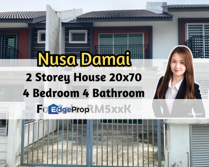 Taman Nusa Damai, Pasir Gudang, Johor, 2 Storey House 20x70, 4 Bedroom 4 Bathroom, Johor, Pasir Gudang