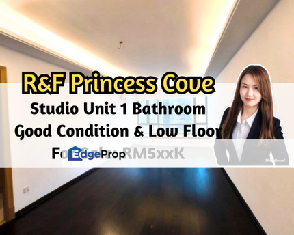 R&F Princess Cove, Johor Bahru, Johor, Studio Unit 1 Bathroom, Good Condition, Low Floor, Johor, Johor Bahru