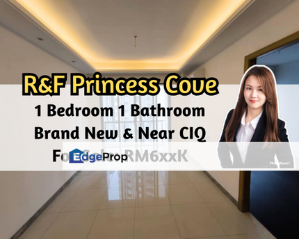 R&F Princess Cove, Johor Bahru, Johor, Brand New, 1 Bedroom 1 Bath, Near CIQ, Mid Floor, Johor, Johor Bahru