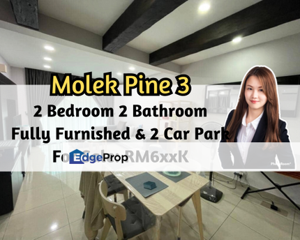 Molek Pine 3, Johor Bahru, Johor, 2 Bedroom 2 Bath, Fully Furnished, 2 Car Park, Low Floor, Johor, Johor Bahru