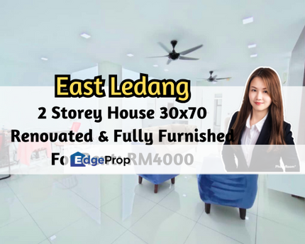 East Ledang, Iskandar Puteri (Nusajaya), Johor, 2 Storey House 30x70, Renovated, Fully Furnished, 5 Bedroom, Johor, Nusajaya