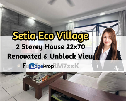 Setia Eco Village, Gelang Patah, Johor, 2 Storey House 22x70, Fully Renovated, Unblock View, Johor, Gelang Patah