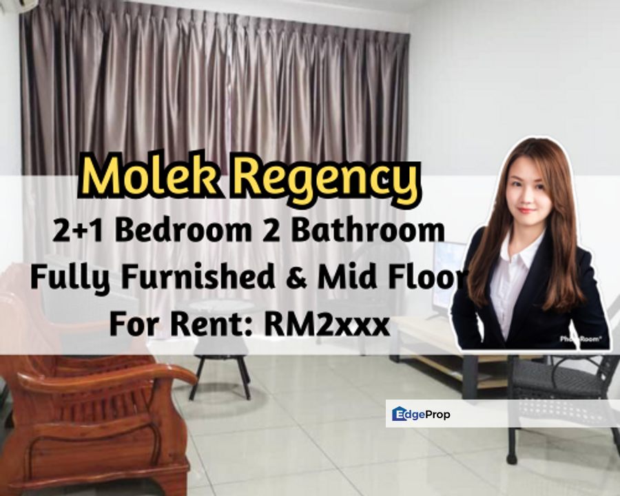 Molek Regency, Johor Bahru, Johor, Fully Furnished, 2 plus 1 Bedroom 2 Bathroom, Mid Floor, Johor, Johor Bahru