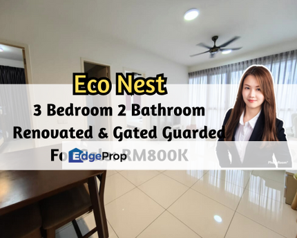 Eco Nest @ Eco Botanic, Iskandar Puteri (Nusajaya), Johor, 3 Bedroom, 24 Hrs Gated Guarded, Renovated, Johor, Nusajaya