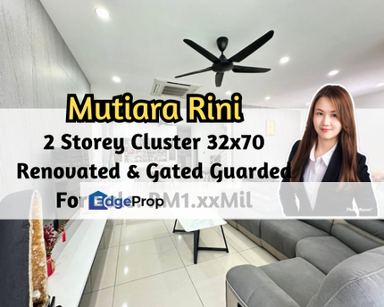Rini Homes, Skudai, Johor, Mutiara Rini, 2 Storey Cluster 32x70, Fully Renovated, Gated Guarded, Johor, Skudai