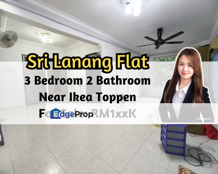 Sri Lanang Flat (Rumah Pangsa Sri Lanang), Johor Bahru, Johor, Low Cost Flat, 3 Bed 2 Bath, Near Ikea Toppen, Johor, Johor Bahru