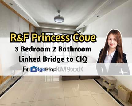 R&F Princess Cove, Johor Bahru, Johor, 3 Bedroom 2 Bathroom, Linked Bridge to CIQ, Pool View, Johor, Johor Bahru