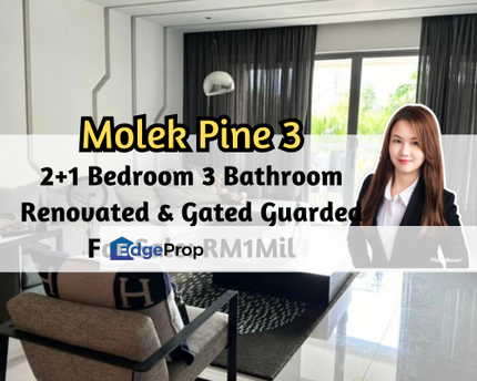 Molek Pine 3, Johor Bahru, Johor, Renovated, Gated Guarded, 2 plus 1 Bedroom, Low Floor, Johor, Johor Bahru