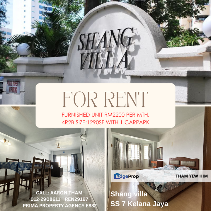 Shang Villa Kelana Jaya for Rent , Selangor, Petaling Jaya
