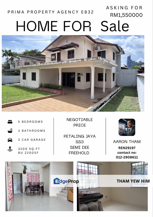 SS 3 semi detached house for sale, Selangor, Petaling Jaya