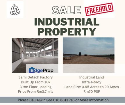 Jenjarom Freehold Industrial Land 仁加隆永久工業用地, Selangor, Jenjarom