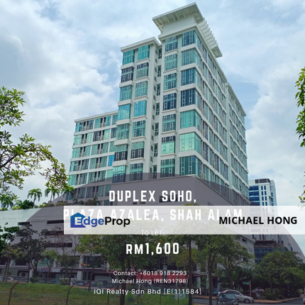 Plaza Azalea, Shah Alam, Selangor - Duplex Soho To Let, Selangor, Shah Alam