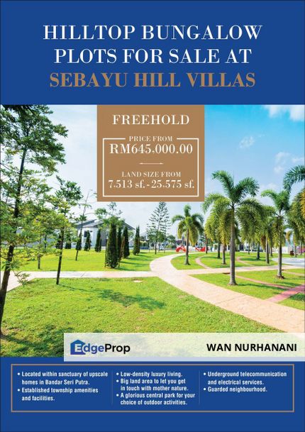HILLTOP PRIME AREA LAND BUNGALOW LAND PLOTS FREEHOLD Bandar  Seri Putera Bangi, Selangor, Bangi