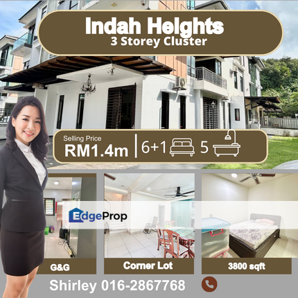 Skudai Indah 3 Storey Cluster Corner, Johor, Skudai